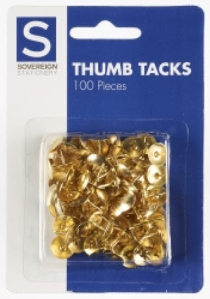 Picture of DRAWING PINS STAT 100S GOLD