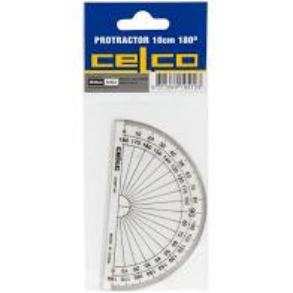 Picture of PROTRACTOR CELCO 10CM 180 DEG HALF CIRCL