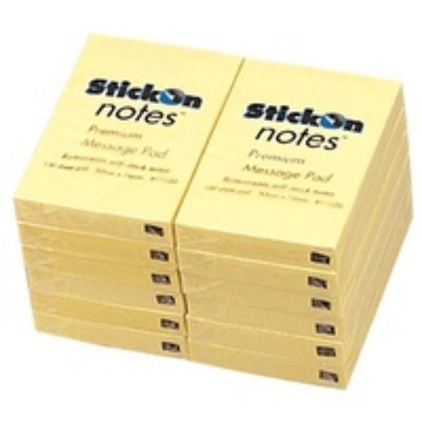 Picture of STICK ON NOTES B/TONE 38X50 YELLOW