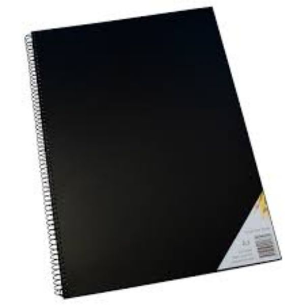 Picture of VISUAL ART DIARY QUILL A3 SPIRAL BLACK