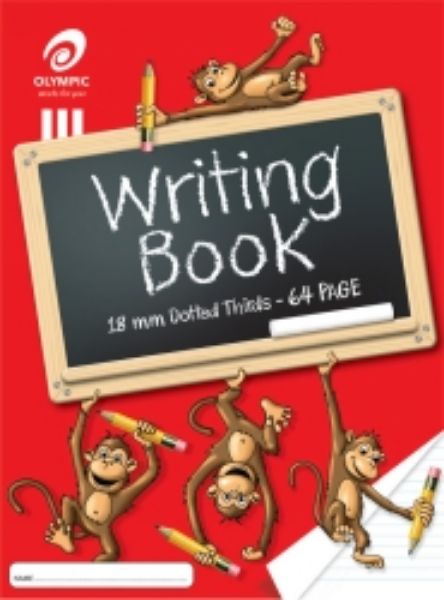 Picture of WRITING BOOK MONKEY 18MM D/THIRDS 64P