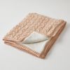 Picture of AURORA CABLE KNIT BABY BLANKET PINK