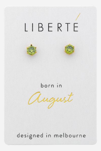 Picture of AUGUST PERIDOT CRYSTAL STUD