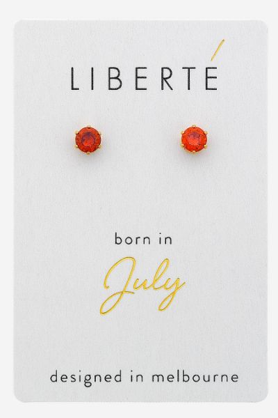 Picture of JULY RUBY CRYSTAL STUD