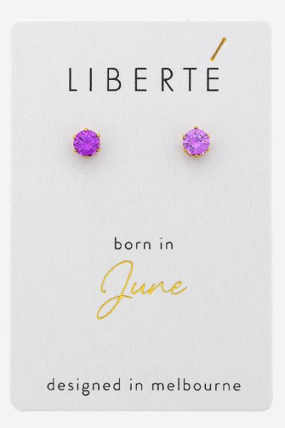 Picture of JUNE ALEXANDRITE CRYSTAL STUD