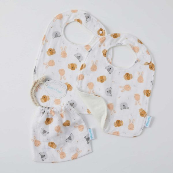Picture of MUSLIN BIB ANIMAL FACES