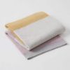 Picture of BLOCK STRIPE BABY BLANKET PINK & MUSTARD