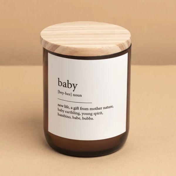Picture of BABY COMMONFOLK DICTIONARY MEANING CANDLE