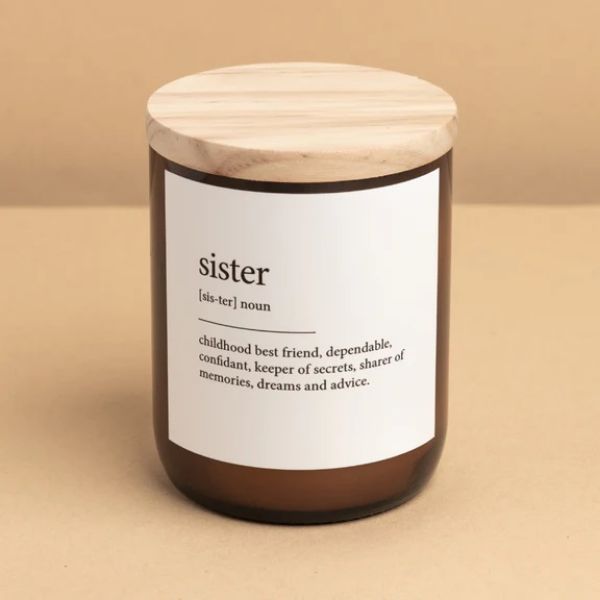 Picture of SISTER COMMONFOLK DICTIONARY MEANING CANDLE